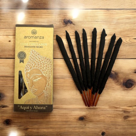 Mini tămâie tibetană Black Diamond Aromanza Argentina - 8 bețișoare de tămâie 40min durată - Aici și acum