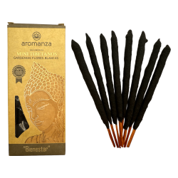 Mini Encens Tibétain Gardénias Fleurs Blanches Aromanza Argentina - 8 bâtonnets d’encens durée 40min - Bien-être