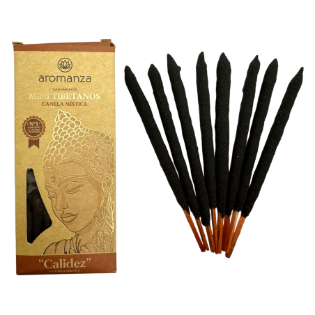 Mini Tibetaanse Wierook Mystieke Kaneel Aromanza Argentina - 8 wierookstokjes 40min duur - Warmte
