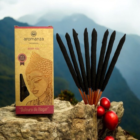 Mini Kadzidło Tybetańskie Jagodowy Pocałunek Aromanza Argentyna - 8 kadzidełek Czas trwania 40 min - Słodycz domu