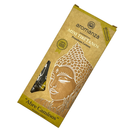 Mini Incenso Tibetano Limão Aromanza Argentina - 8 incensos 40min de duração - Caminhos Abertos