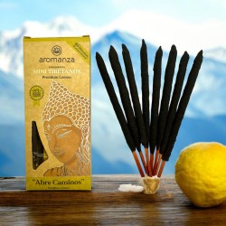 Incienso Mini Tibetanos Limón Aromanza Argentina - 8 sahumerios 40min duración - Abre Caminos