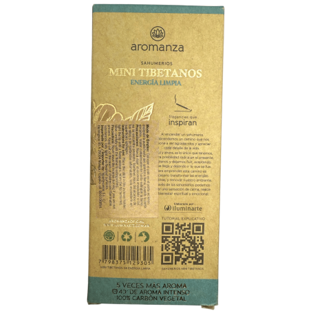 Mini Tibetan Räucherstäbchen Clean Energy Aromanza Argentina - 8 Räucherstäbchen 40min Dauer - Energy Cleansing