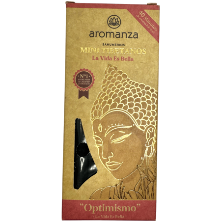 Mini tibetansk rökelse Livet är vackert Aromanza Argentina - 8 rökelsepinnar 40 min varaktighet - Optimism