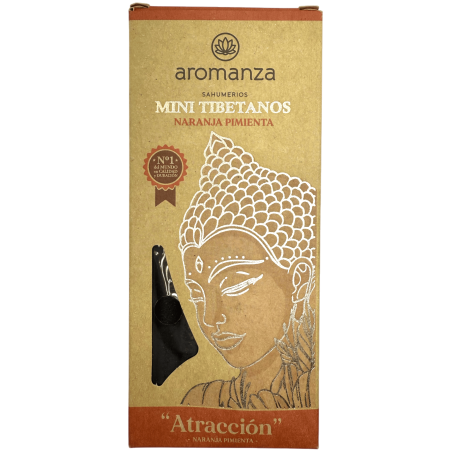 Mini Tibetaanse Wierook Oranje Peper Aromanza Argentina - 8 wierookstokjes 40min duur - Attractie
