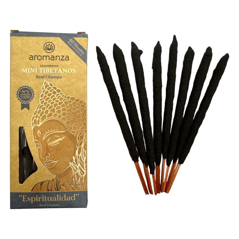 Mini Encens Tibétain Real Champa Aromanza Argentina - 8 bâtonnets d’encens durée 40min - Spiritualité-Mini encens tibétain Aromanza-HOSTENATURA