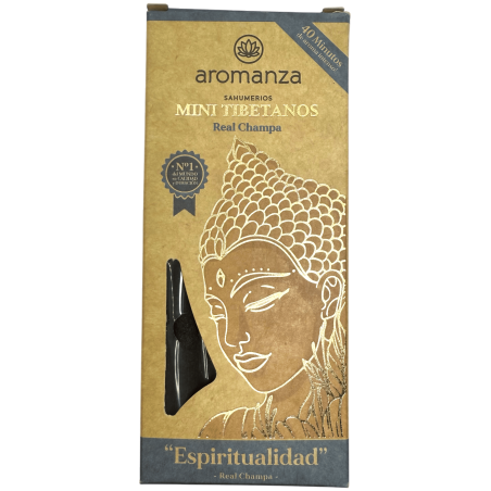 Incienso Mini Tibetanos Real Champa Aromanza Argentina - 8 sahumerios 40min duración - Espiritualidad