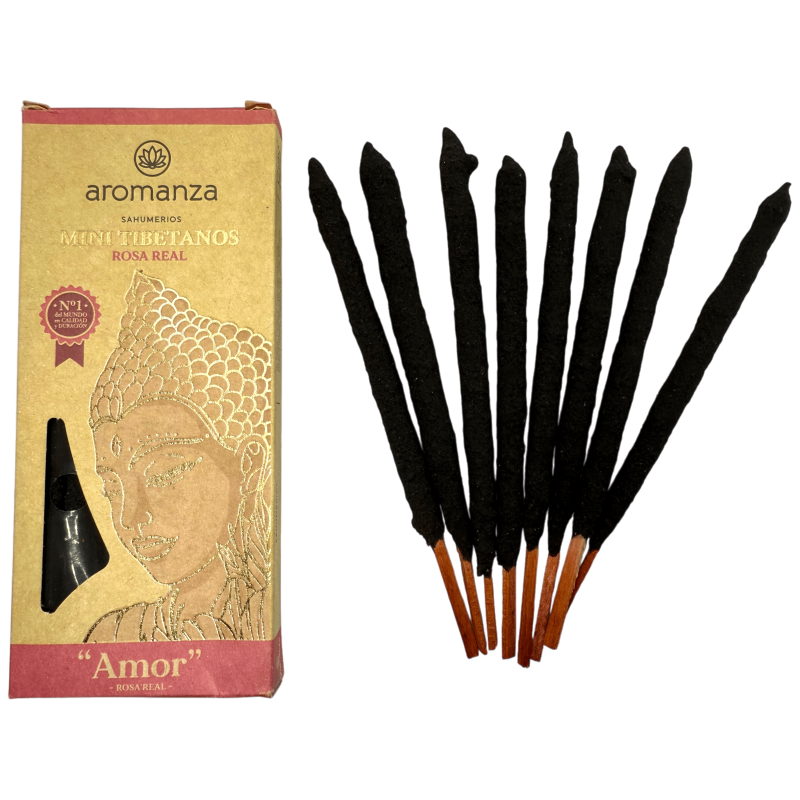 Mini Encens Tibétain Royal Rose Aromanza Argentina - 8 bâtonnets d’encens durée 40min - Love-Mini encens tibétain Aromanza-HOSTENATURA