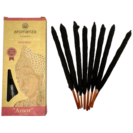 Mini Tibetan Incense Royal Rose Aromanza Argentina - 8 incense sticks 40min duration - Love