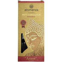 Incienso Mini Tibetanos Rosa Real Aromanza Argentina - 8 sahumerios 40min duración - Amor