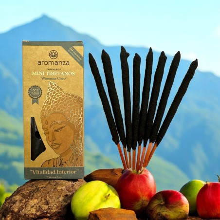 Incienso Mini Tibetanos Wanama Coco Aromanza Argentina - 8 sahumeris 40min - Vitalitat Interior
