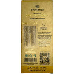 Mini tibetansk rökelse förtrollade vaniljer Aromanza Argentina - 8 rökelsepinnar 40 min varaktighet - Överflöd