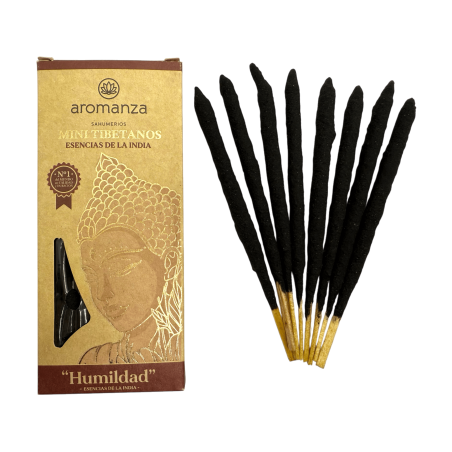 Mini Tibetaanse wierookessences van India Aromanza Argentinië - 8 wierookstokjes 40min duur - Nederigheid