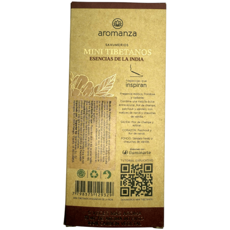 Mini Tibetische Räucher-Essenzen Indiens Aromanza Argentinien - 8 Räucherstäbchen 40min Dauer - Demut