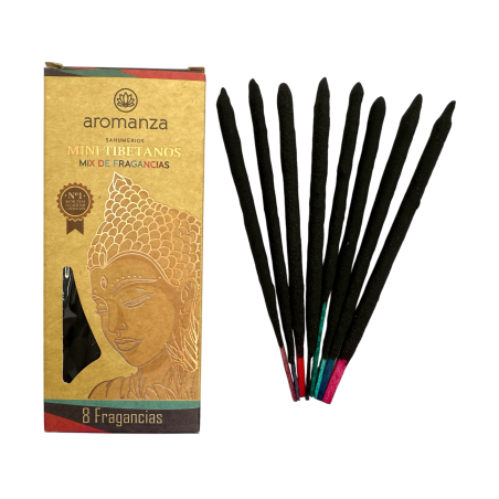 Mini tybetańskie kadzidło zapachowe mix Aromanza Argentina - 8 kadzidełek czas trwania 40 min - 8 zapachów