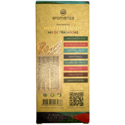 Incienso Mini Tibetanos Mix de Fragancias Aromanza Argentina - 8 sahumerios 40min duración - 8 Fragancias