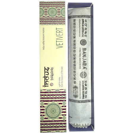 Vetivert Banjara Indus Räucherstäbchen - 15gr Packung Masala
