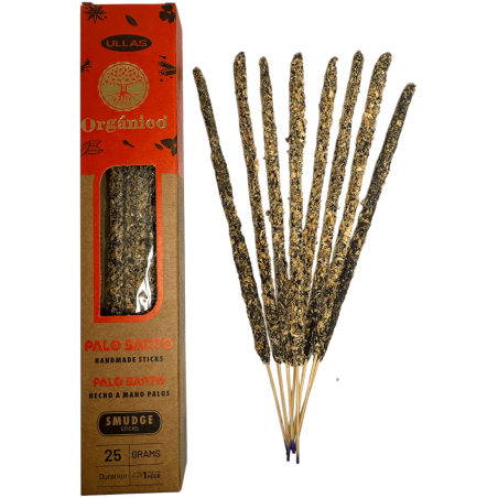 Palo Santo Wierook - ULLAS - Handgemaakt - 25g - Gemaakt in India - 100% natuurlijk - ULLAS biologische wierook