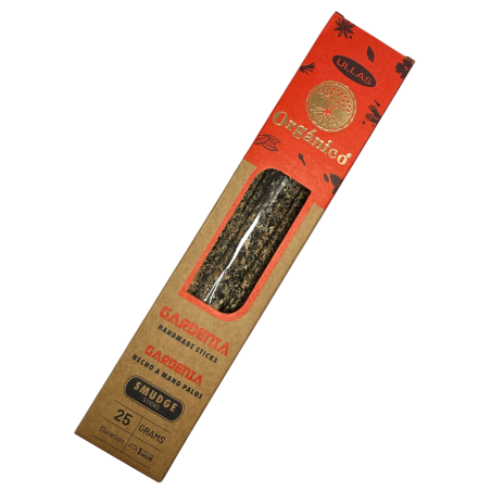 Incienso Ullas de Gardenia - Hecho a mano - 25gr - Hecho en India - 100% Natural - ULLAS Incienso Orgánico
