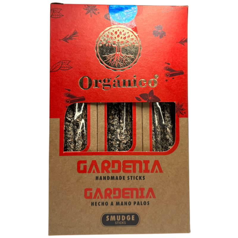 Caja Incienso Orgánico Gardenia ULLAS - 12 cajitas de 25gr.-Cajas Incienso Ullas Orgánico-HOSTENATURA