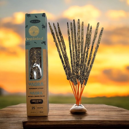 Encens Ulles de Yagra - Fet a mà - 25gr - Fet a Índia - 100% Natural - ULLAS Encens Orgànic