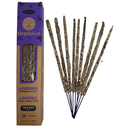 Encens Ulles de Lavanda - Fet a mà - 25gr - Fet a Índia - 100% Natural - ULLAS Encens Orgànic