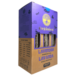 Caja Incienso Orgánico Lavanda ULLAS - 12 cajitas de 25gr.