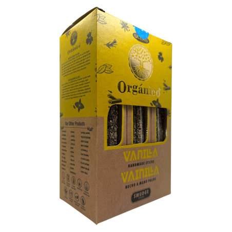 Caja Incienso Orgánico Vainilla ULLAS - 12 cajitas de 25gr.