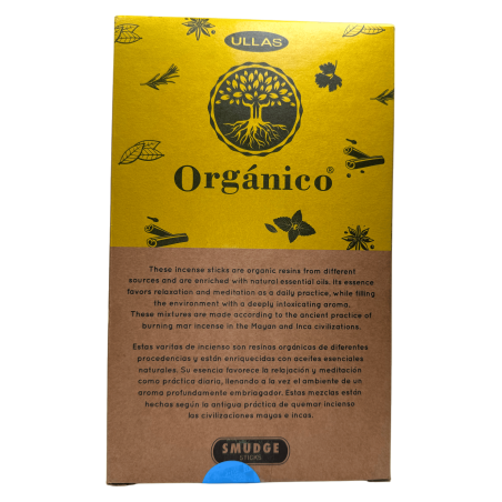 Caja Incienso Orgánico Vainilla ULLAS - 12 cajitas de 25gr.