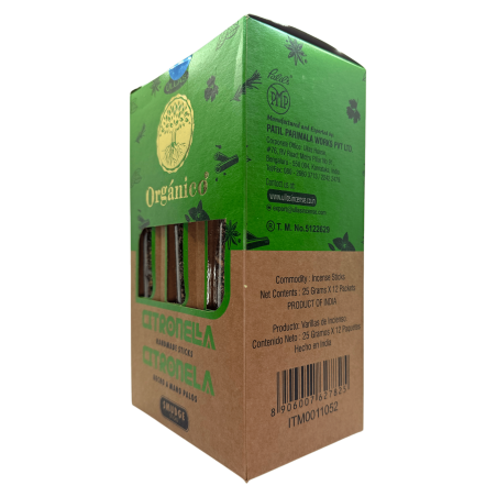 Caixa Encens Orgànic Citronela ULLAS - 12 capsetes de 25gr.