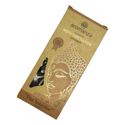 Mini encens tibétain à la noix de coco Aromananza Argentina - 8 bâtonnets d'encens 40 min - Paix intérieure