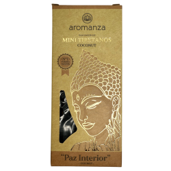 Mini encens tibétain à la noix de coco Aromananza Argentina - 8 bâtonnets d'encens 40 min - Paix intérieure