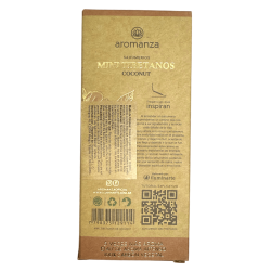 Mini encens tibétain à la noix de coco Aromananza Argentina - 8 bâtonnets d'encens 40 min - Paix intérieure