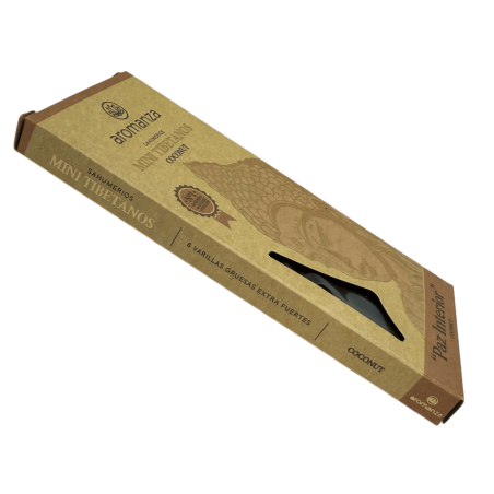 Mini Tibetansk Rökelse Kokosnöt Aromanza Argentina - 8 rökelsepinnar 40 min varaktighet - Inner Peace