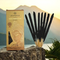 Mini encens tibétain à la noix de coco Aromananza Argentina - 8 bâtonnets d'encens 40 min - Paix intérieure