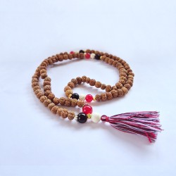 Bali Mala Necklace Believe and Grow - 108 Rudraksha