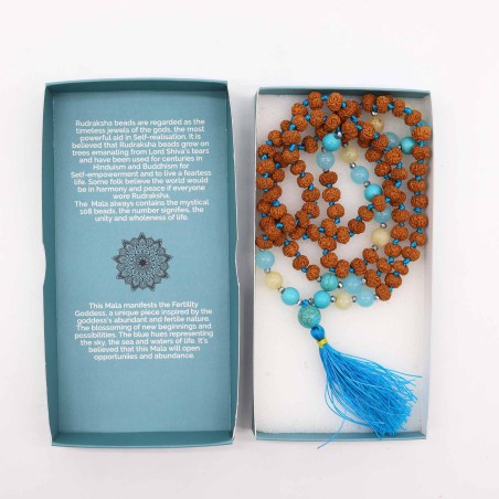 Bali Mala Godin van de Vruchtbaarheid Ketting - 108 Rudraksha
