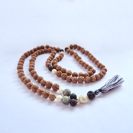 Collier Bali Mala Confidence - 108 Rudraksha