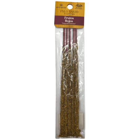 Good Vibes Palo Santo Weihrauch mit roten Früchten Aromanza Weihrauch - Empowerment - Beutelformat 5 dicke Stäbchen