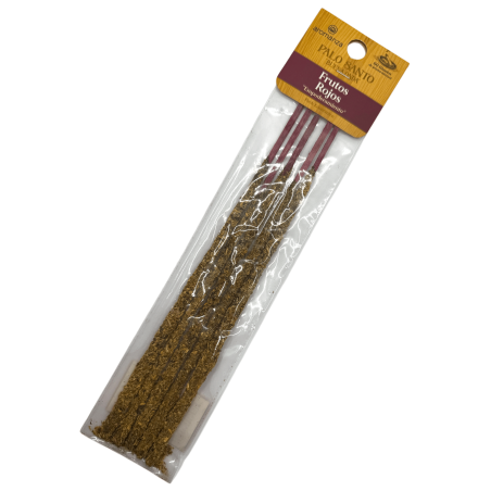 Tămâie Good Vibes Palo Santo cu Fructe Roșii Aromanza - Împuternicire - Format pungă 5 bețișoare groase