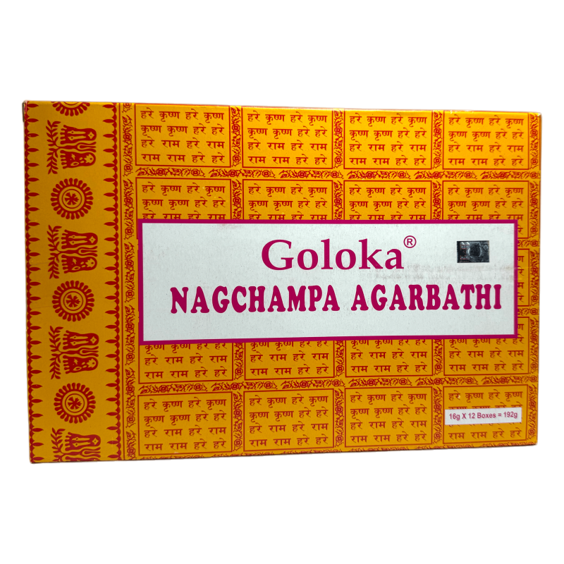 Goloka Nag Champa box - 12 boxes of 15gr. - Masala Incense-GOLOKA INCENSES-HOSTENATURA