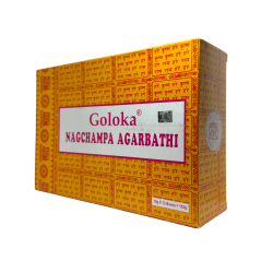 Goloka Nag Champa box - 12 boxes of 15gr. - Masala Incense