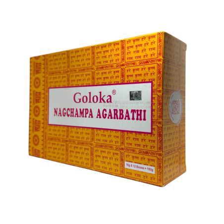 Caja Goloka Nag Champa - 12 cajetillas de 15gr. - Incienso Masala