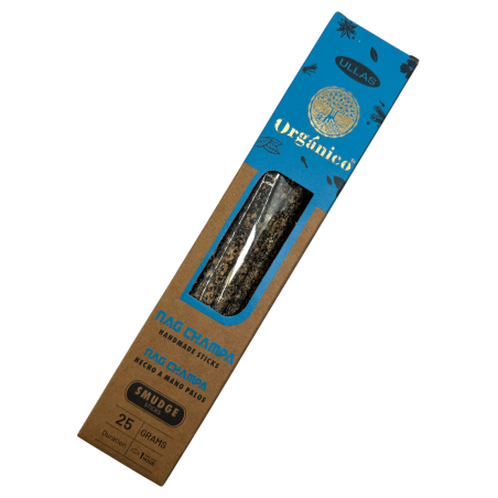 Encens Nag Champa - Fait main - 25g - Fabriqué en Inde - 100% Naturel - Encens biologique ULLAS