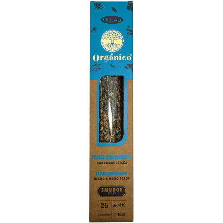 Tămâie Nag Champa - Lucrată manual - 25g - Fabricată în India - 100% naturală - Tămâie organică ULLAS