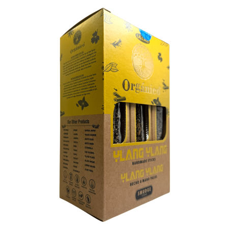 Caja Incienso Orgánico Ylang Ylang ULLAS - 12 cajitas de 25gr.