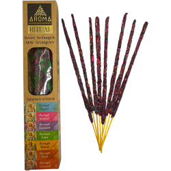 Incienso Orgánico Ritual 7 Arcángeles AROMA Incienso Artesanal - Cajita con 8 barras de incienso - 1 hora duración