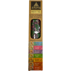 Incenso Ritual Orgânico 7 Arcanjos AROMA Incenso Artesanal - Caixa com 8 varetas de incenso - Duração de 1 hora