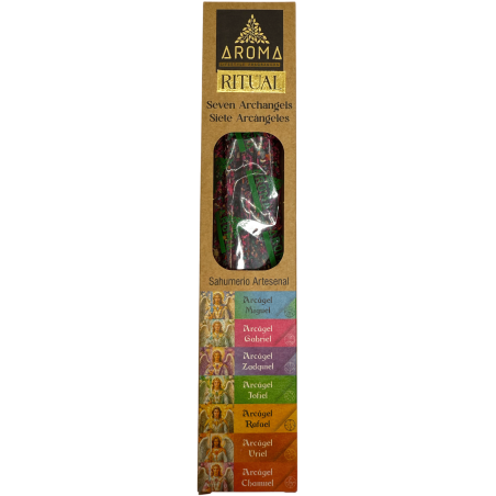 Bio Ritual Weihrauch 7 Erzengel AROMA Handgemachter Weihrauch - Box mit 8 Räucherstäbchen - 1 Stunde Wirkungsdauer