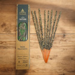 Incienso Orgánico Yagra Palo Santo AROMA Nature - 8 varillas 1h duración